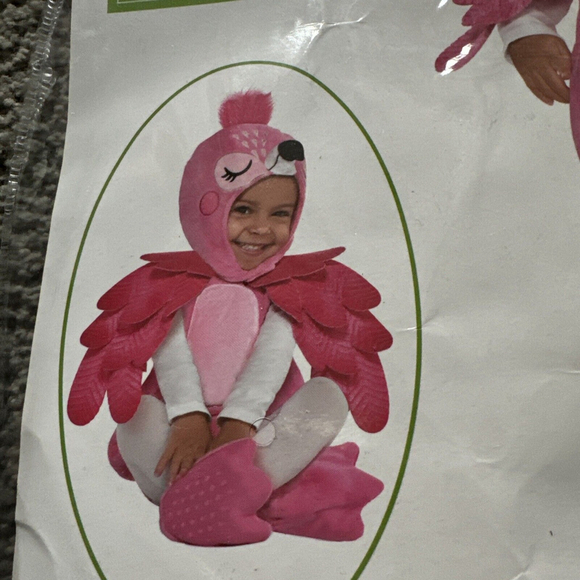 Flamingo Pink Bird Tropical Animal Fancy Dress Up Halloween Baby Child Costume - Picture 2 of 5
